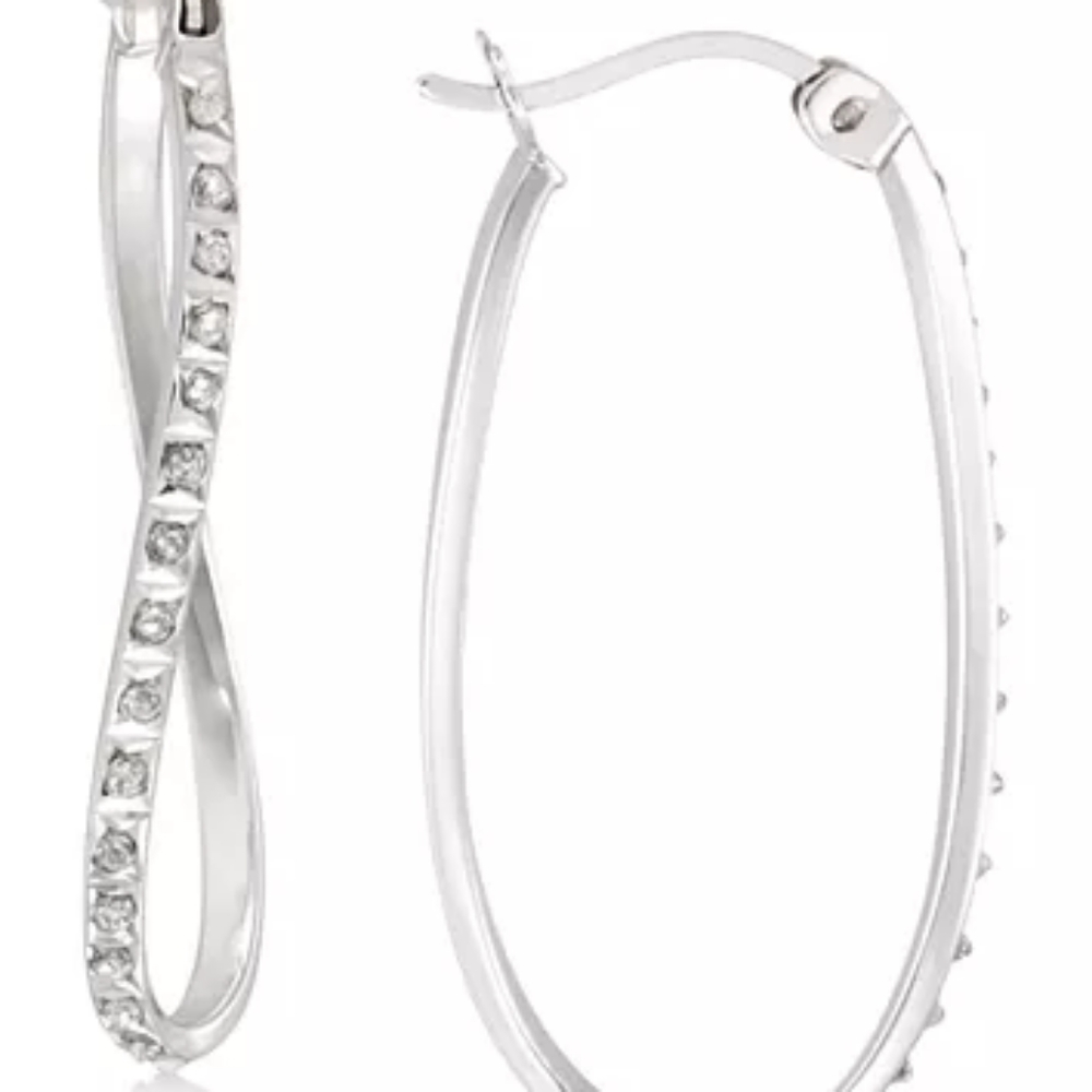 Giani Bernini accent twist hoop earrings
